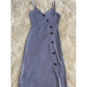 Striped button up dress